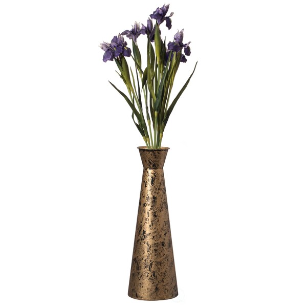 Uniquewise Brushed Paint Unique Straight Design Metal Floor Vase for Entryway, Living or Dining Room, Small QI004445.S - main